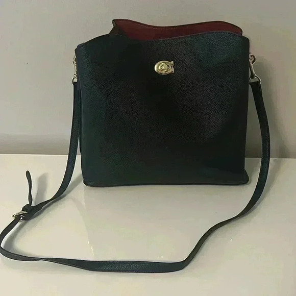 Coach Handbags - Coach Willow Bag Black with Wine Interior